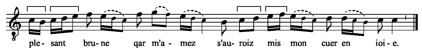 Refrain musical notation